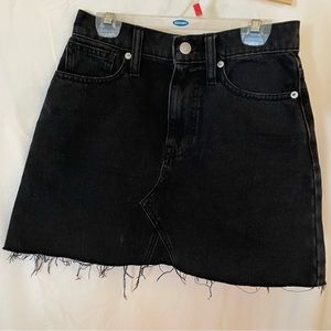 Madewell black denim A-line size 23 skirt